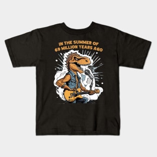 dinosaur rock star Kids T-Shirt